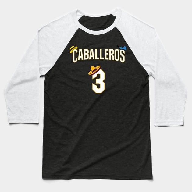 Jose Carioca Away Caballeros Baseball T-Shirt by CFieldsVFL